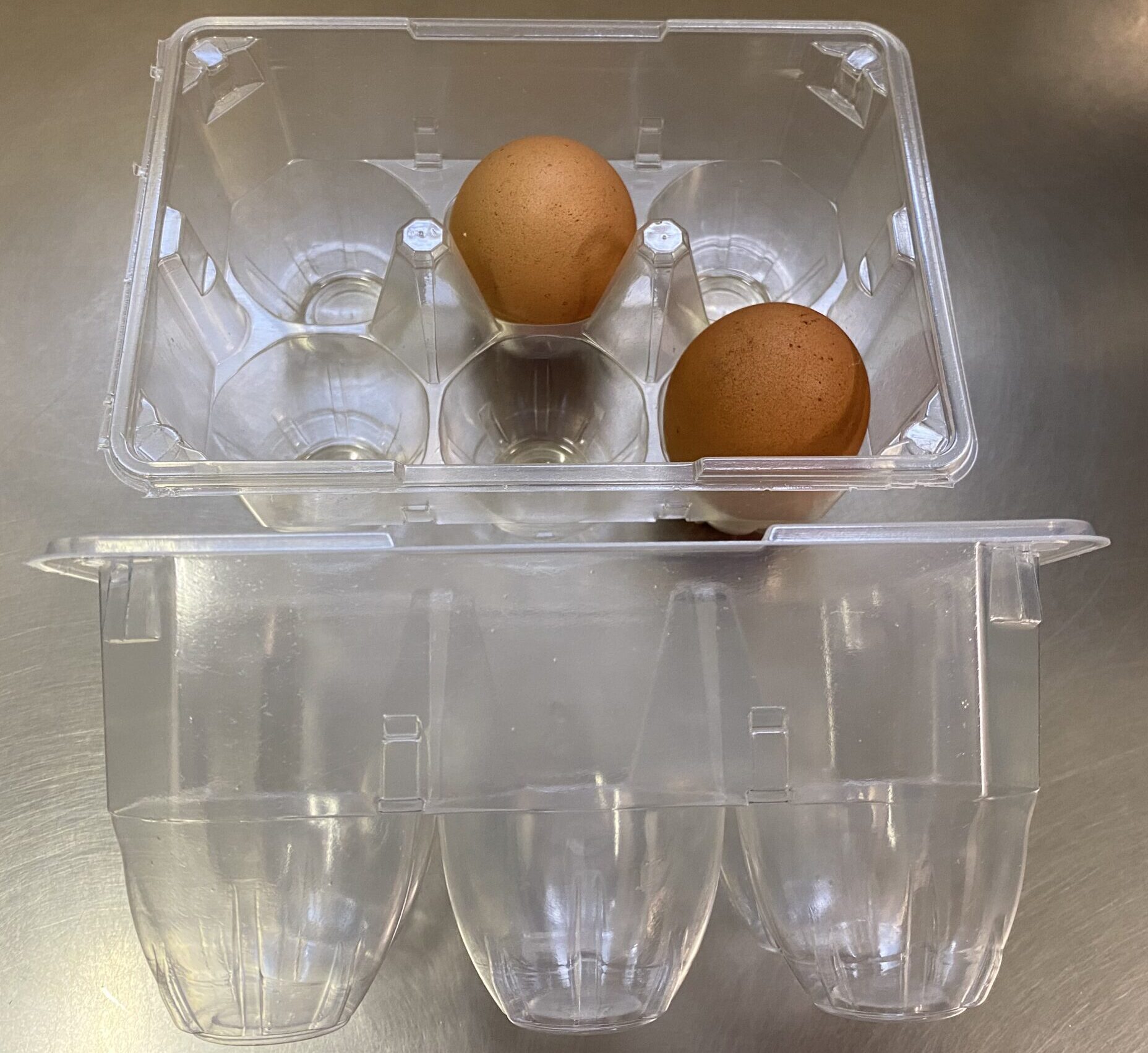 Porta uovo / Shot - Bilia trasparente - set 2 pezzi